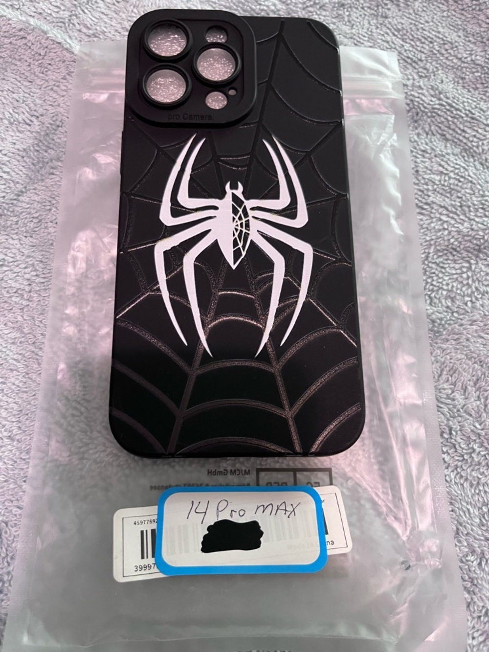 Black Spider Web Phone Case for iPhone 14 Pro Max